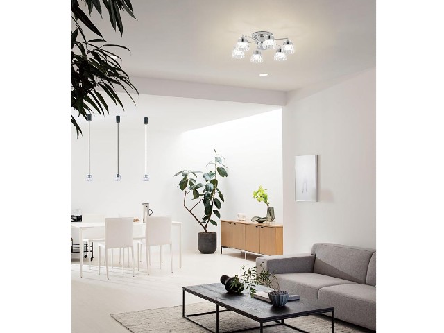 ODELIC(オーデリック) LEDシャンデリア 6灯 カットガラス風 SH7020LDR