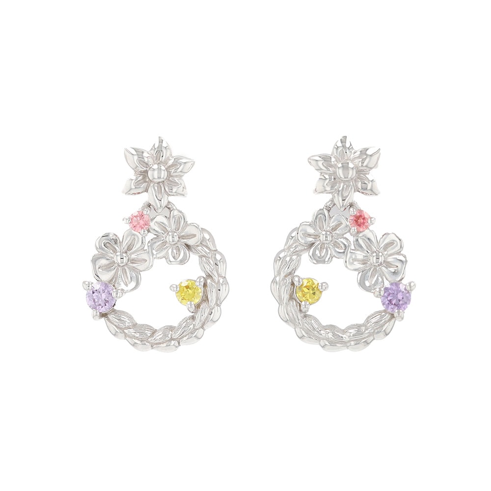 ディズニー] ラプンツェル / シルバー キュービック ピアス(VPRDS