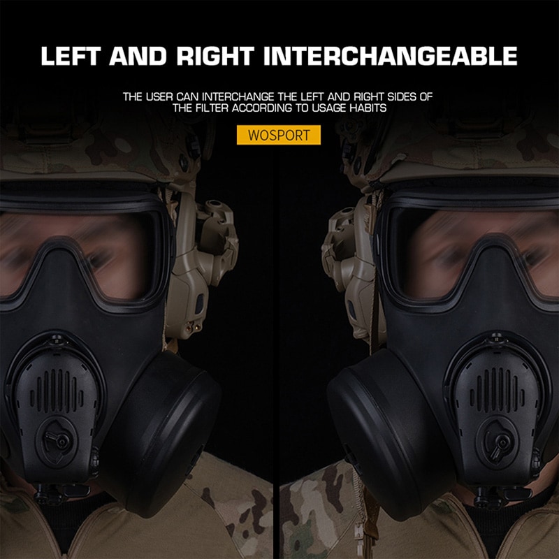 48Hセール】WoSporT AVON タイプ FM-53 ダミー ガスマスク マイク 電動
