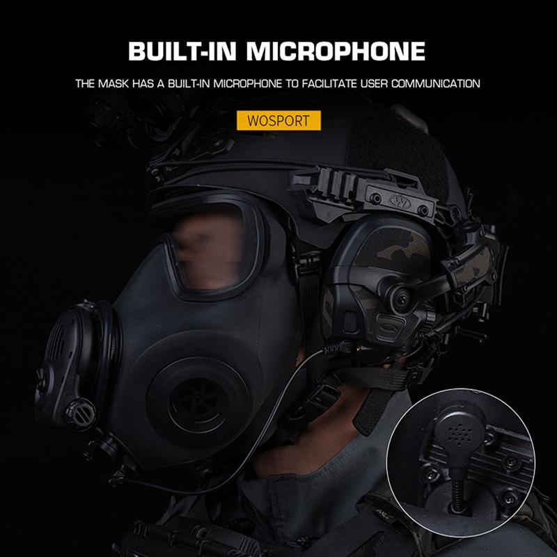 WoSporT AVON タイプ FM-53 ダミー ガスマスク マイク 電動ファン付