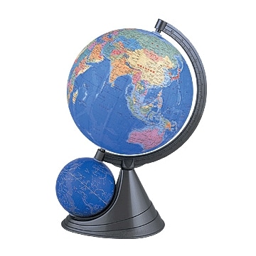 昭和カートン(三貴工業) 日本地図付 学習用地球儀(二球儀) 26-GF-J