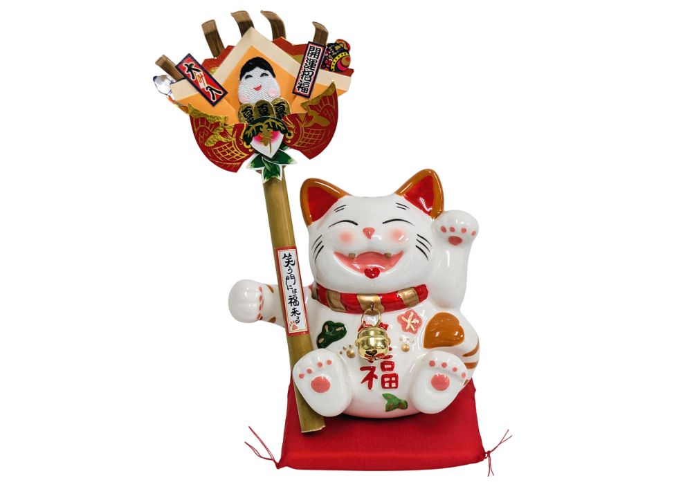 白雲笑助（小）白（開運厄除） | おかげ横丁の縁起物,招き猫 | おかげ