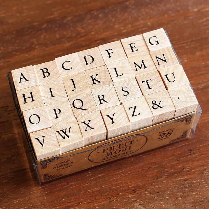 プチ文字スタンプセット 大・アルファベット大文字 こどものかお