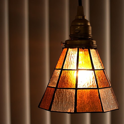 アートワークスタジオ ステンドグラス ペンダント チェッカー [電球