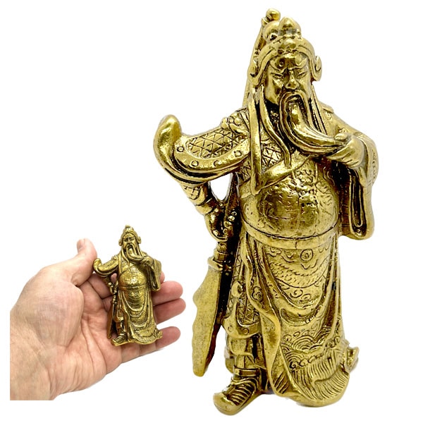 銅製 関羽像 ミニ 【送料無料】（沖縄別途700円） ｜ 銅,銅像,三国志