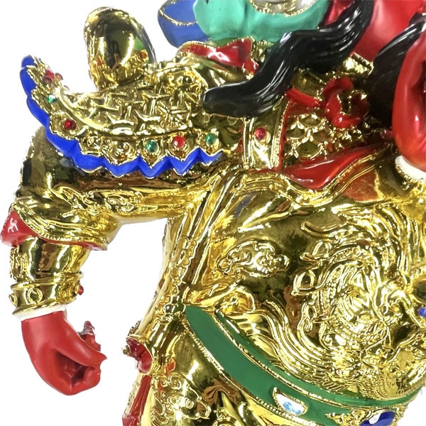 黄金関羽立像【送料無料】（沖縄別途1500円）｜関帝聖君,三国志,開運