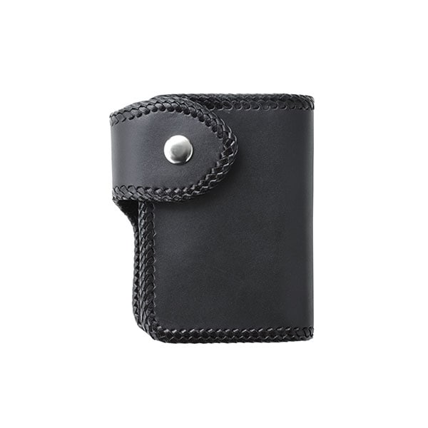 ミドルウォレット/革財布 ブラック サドルレザー｜全てのレザー