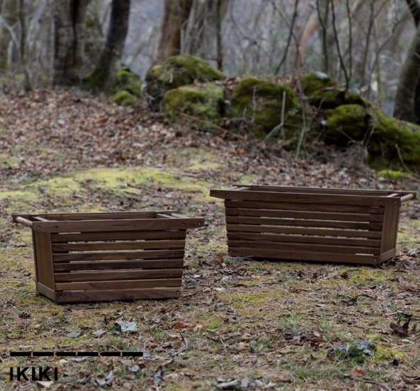 IKIKI シェルフコンテナM (オーク、ウォールナット) | エクステリア