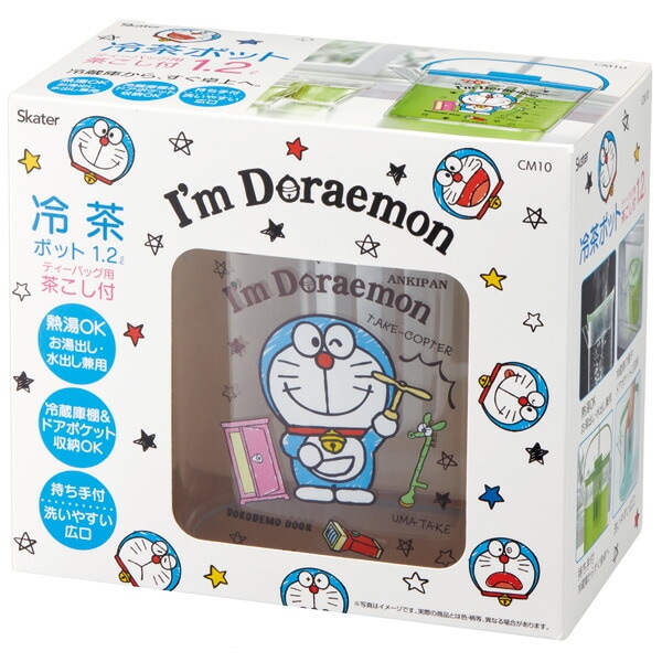 ティーバッグ用茶こし付 冷茶ポット[1.2L]○アイムドラえもん ひみつ