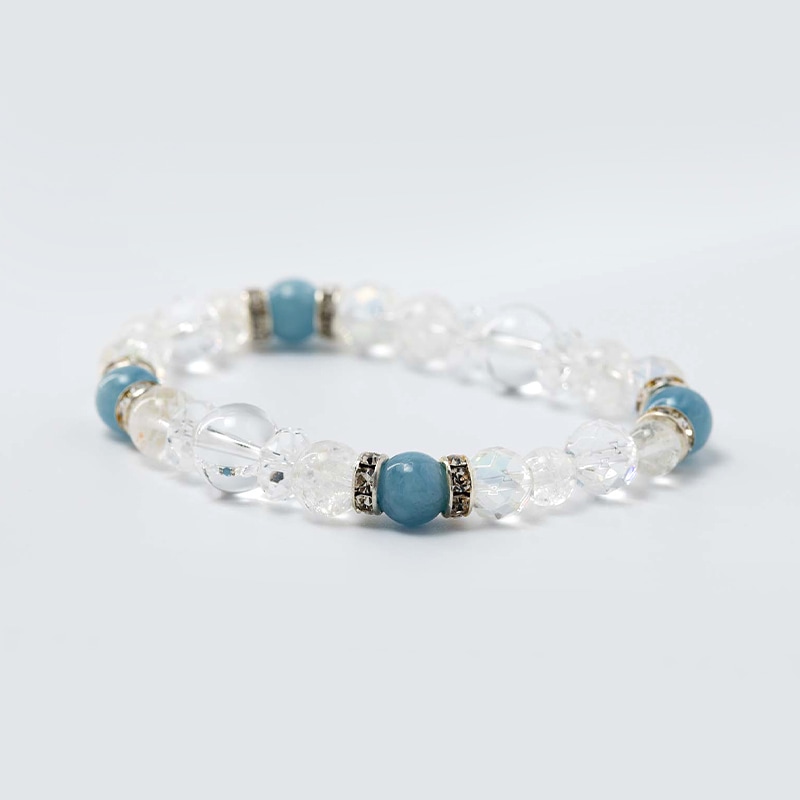 3月（弥生）の誕生石 アクアマリン パワーストーンブレスレットお守り