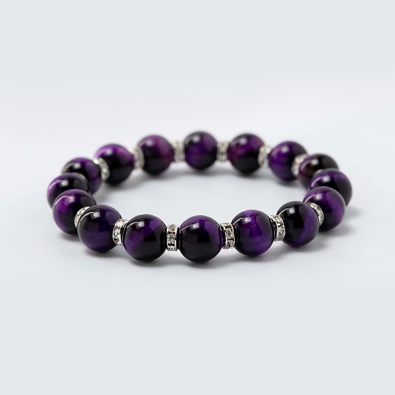 勝利・成功・直感力 パープルタイガーアイ・ロンデル パワーストーン