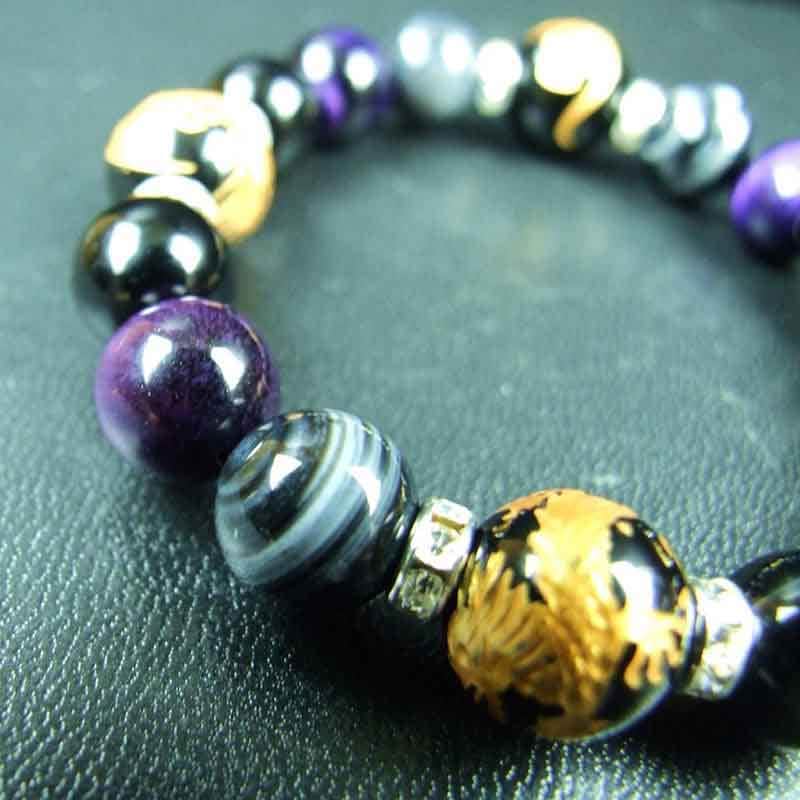 魔除け・厄除け 風水四神 オニキス&パープルタイガーアイ