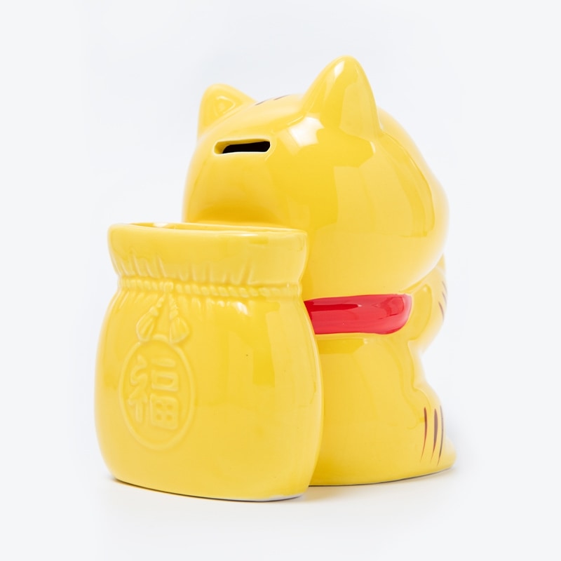 幸せ招き猫宝くじ入れ（大）とら（貯金箱） ｜白崎八幡宮