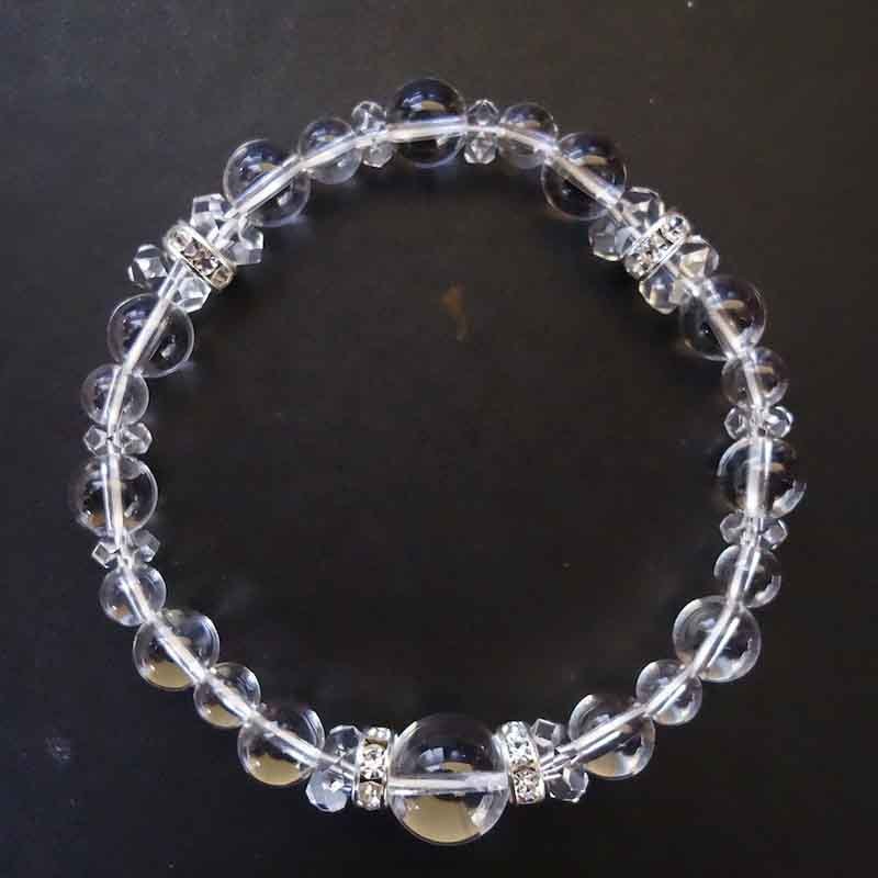 浄化・開運・魔除け ラッキーパワーストーンブレスレット【水晶