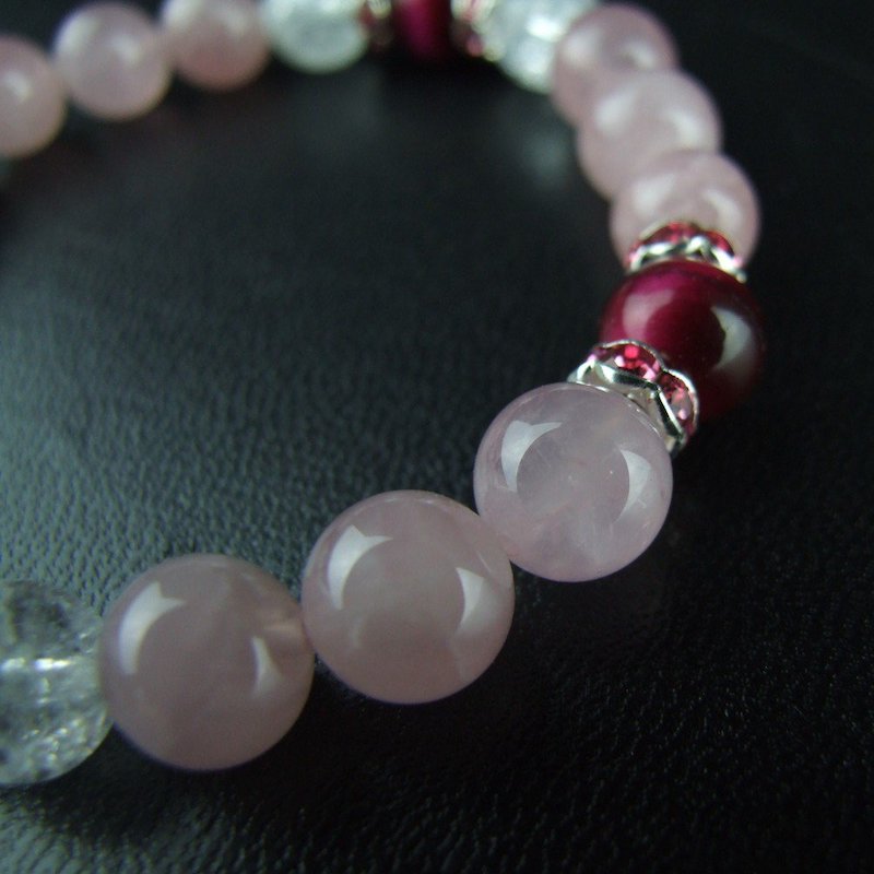 恋愛 レディース ピンクタイガーアイ&ローズクォーツ パワーストーン