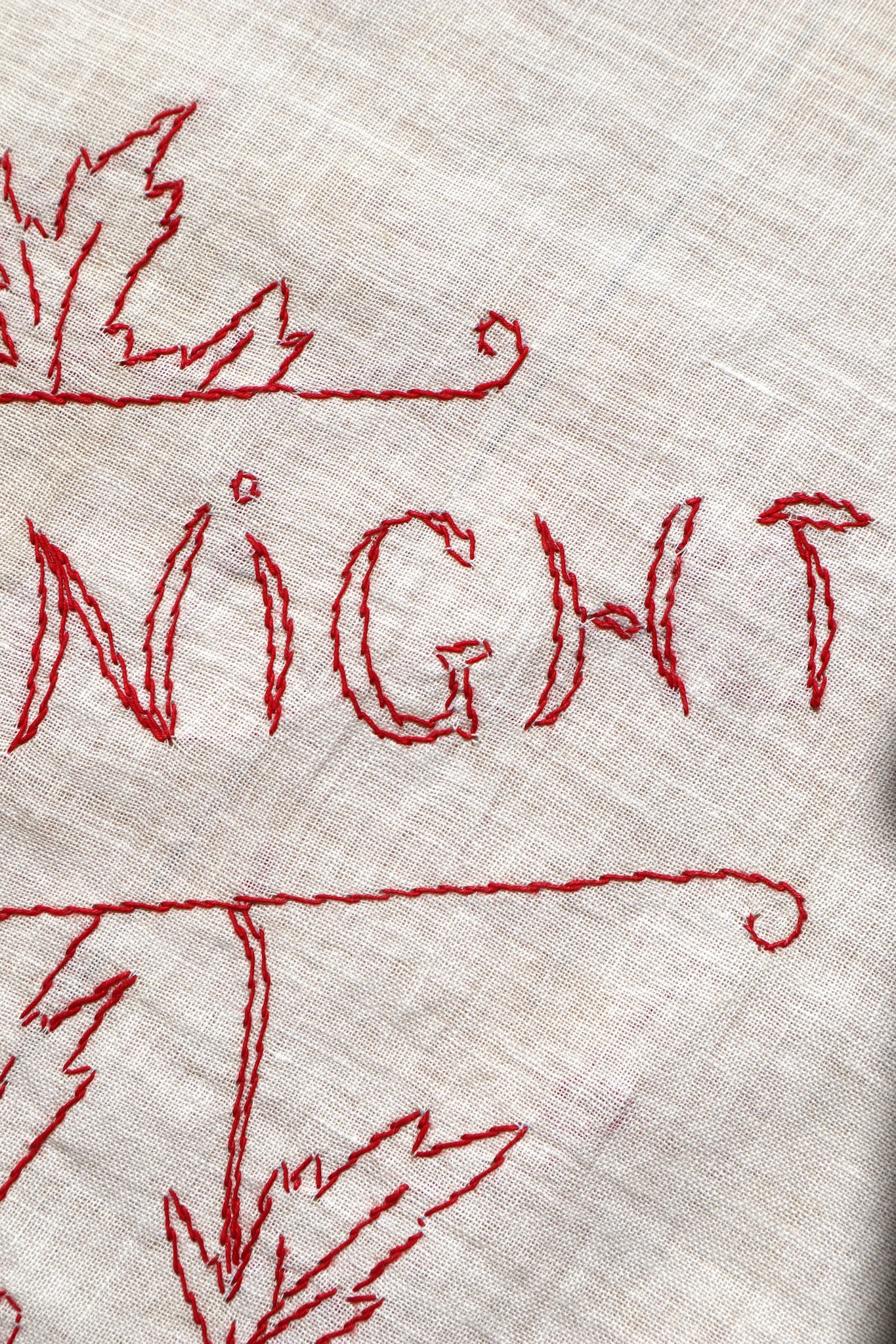 19th Victorian Red Work Layover Sham Speed The Night – makky