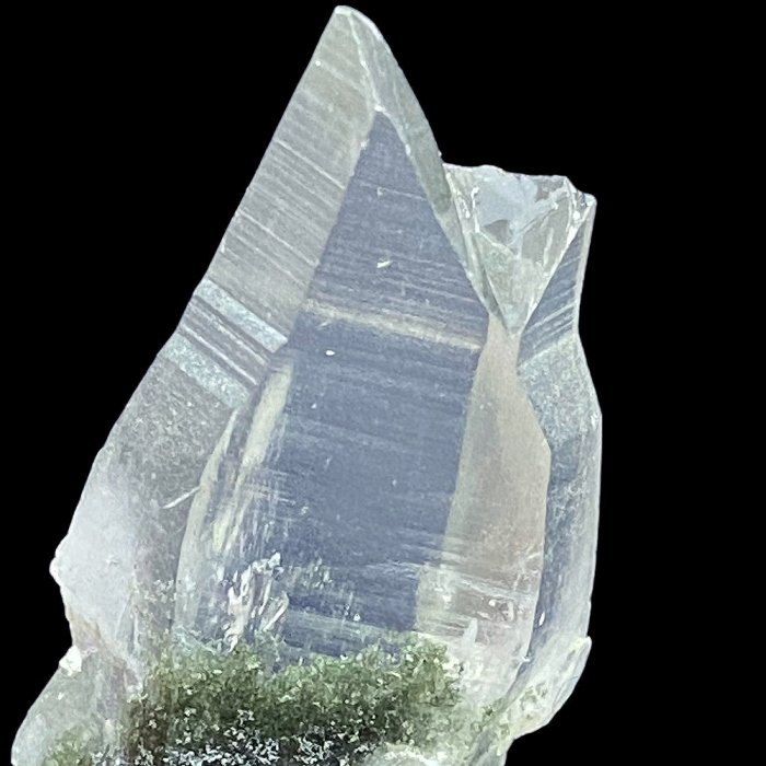 天然石 ガネーシュヒマール産 ヒマラヤ水晶 クラスター クローライトIN