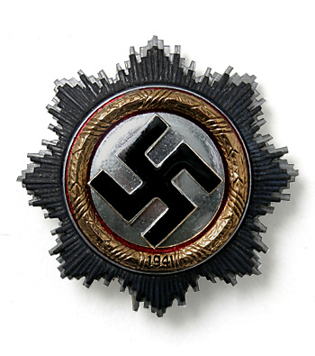 WWII ジャーマン・クロス/ゴールド章/メタル/復刻モデル品/新品
