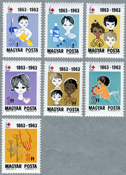 ハンガリー 1963年赤十字世界の子供など7種 - 趣味の切手専門店
