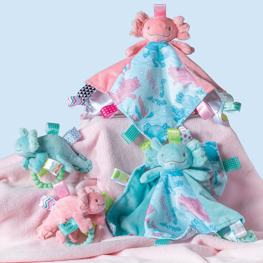 Taggies Lizzy Axolotl Character Blanket - 13x13