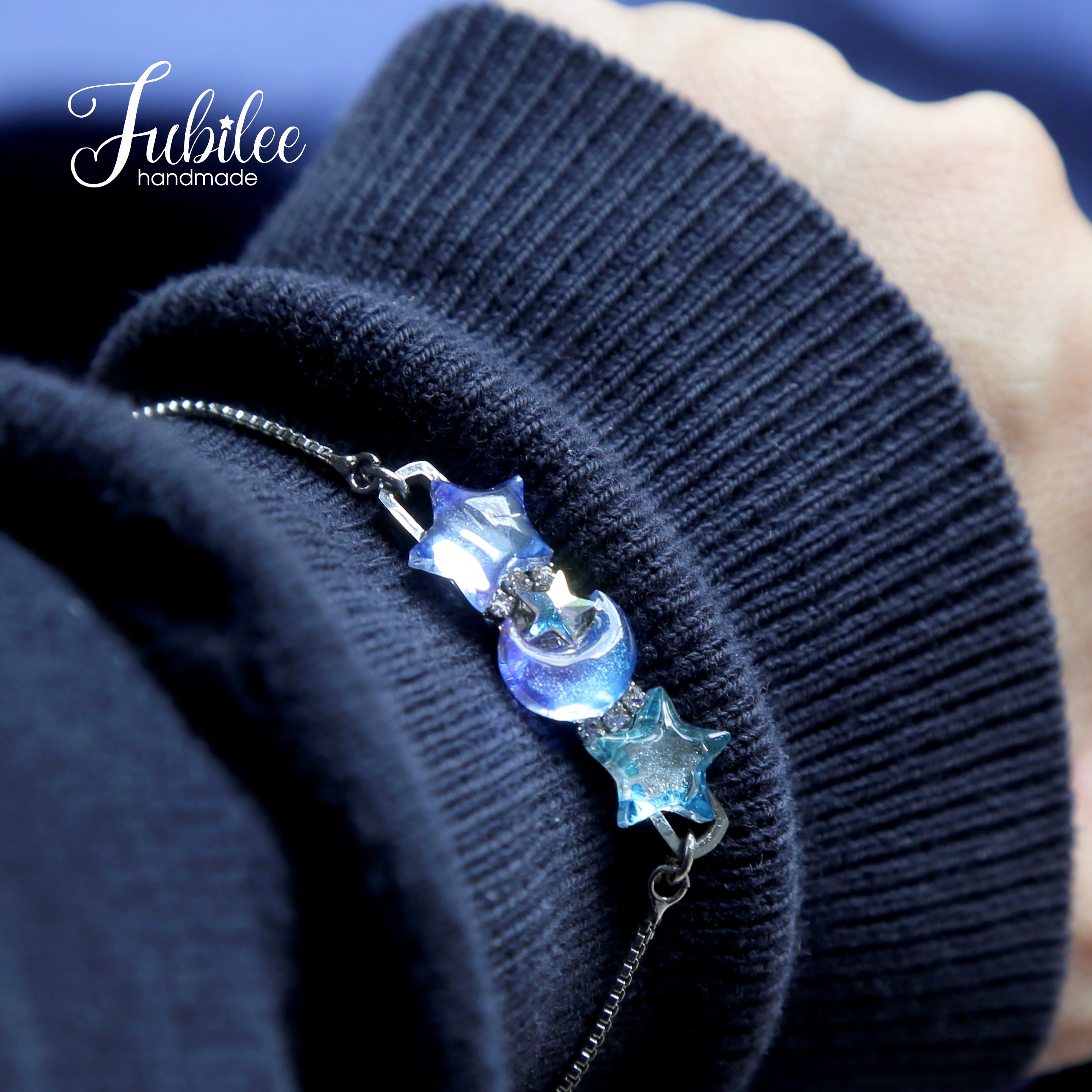 月と星のスライダーブレスレット – 宙フェス夜市