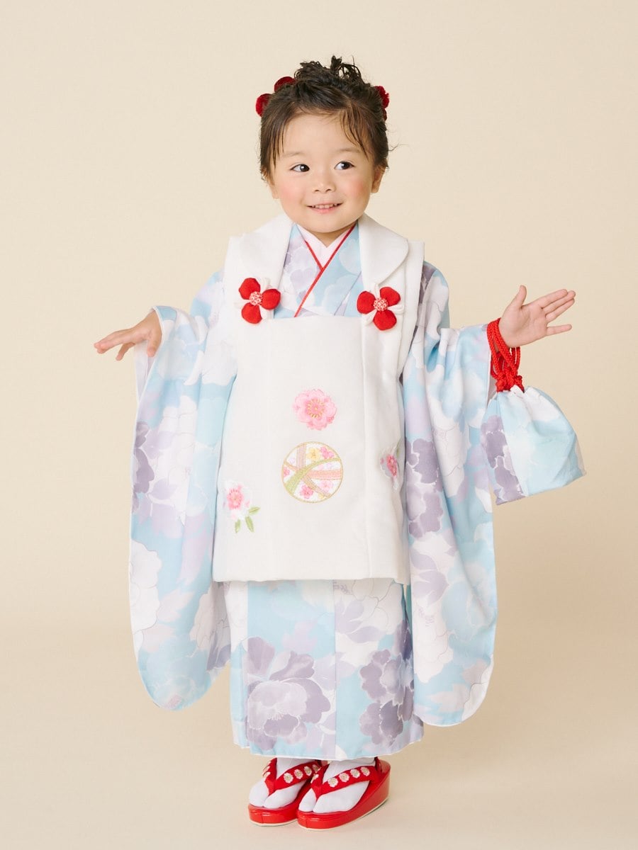 七五三 3才 被布セット 】 牡丹(FREE レッド): ふりふ ｜ミマツ