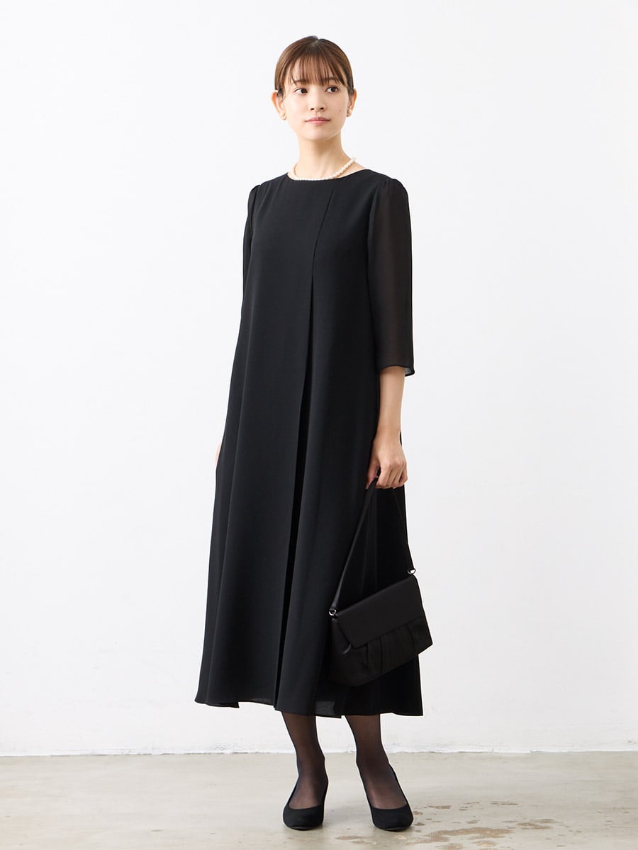 喪服・礼服】【夏用喪服】【マシンウォッシャブル】アシンメトリー