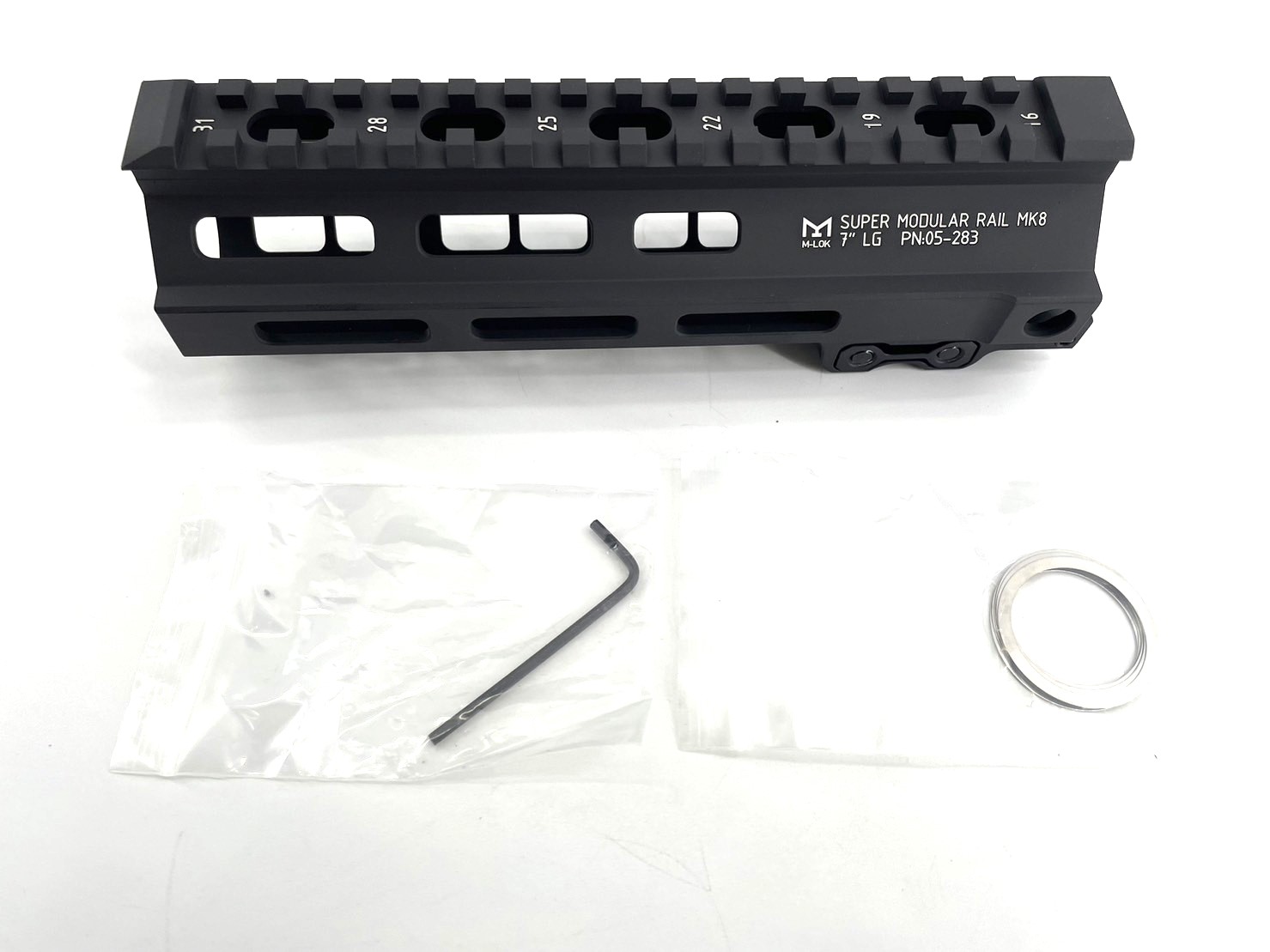 Geissele MK8タイプ 7 inch レイルハンドガード セラコート BK/Milspec