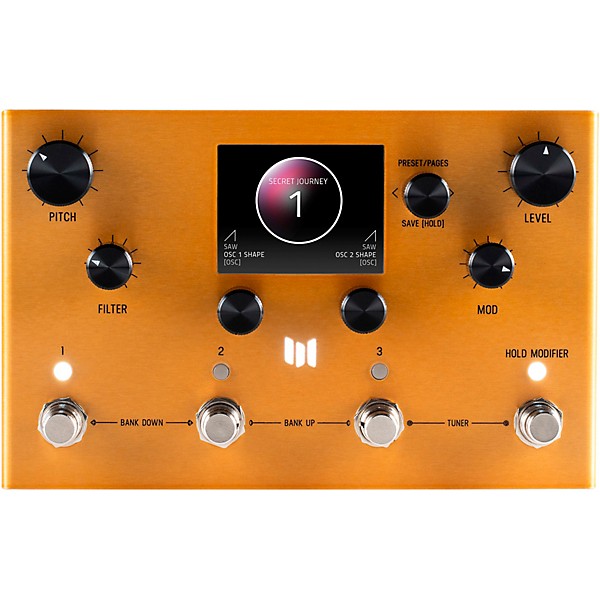 Meris Enzo X Modular Instrument Synthesizer Pedal Translucent Gold