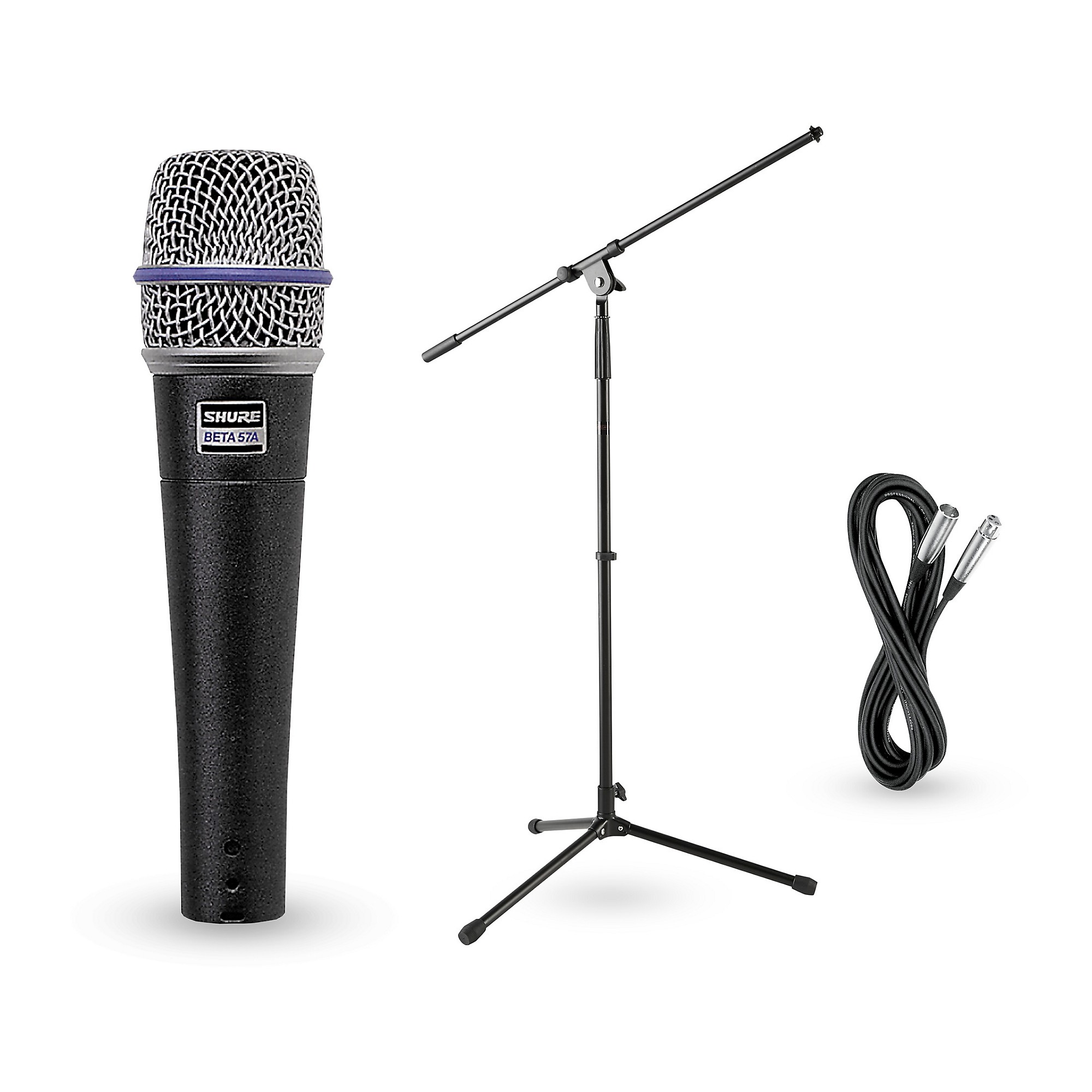 Shure BETA 57A Dynamic Mic With Cable and Stand | Guitar Center