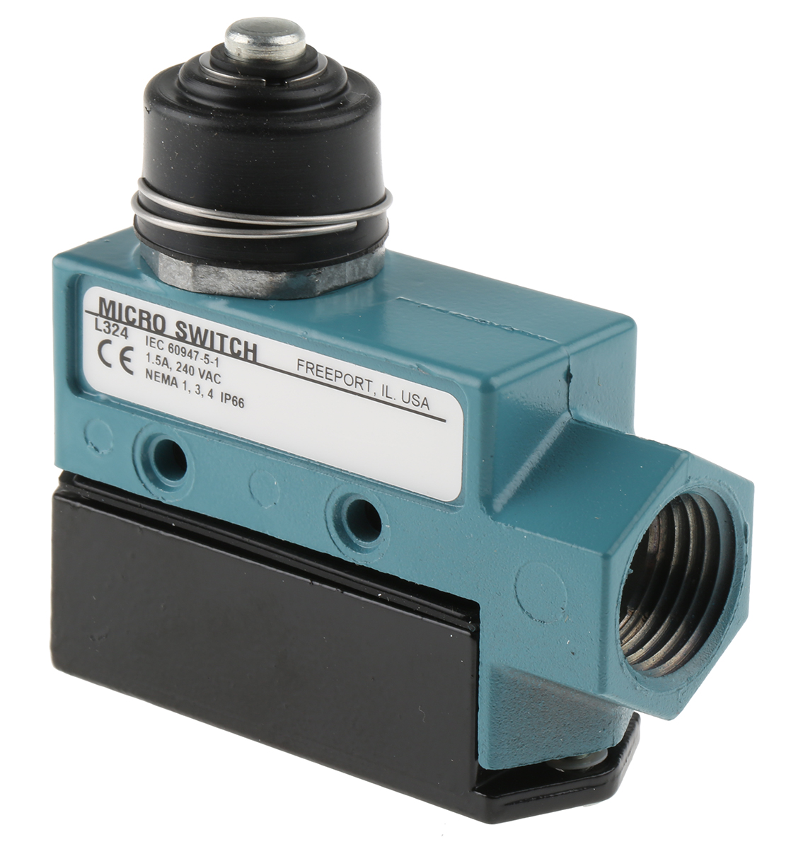 BZE6-2RN | Honeywell BZE6 Series Plunger Limit Switch, NO/NC, IP66