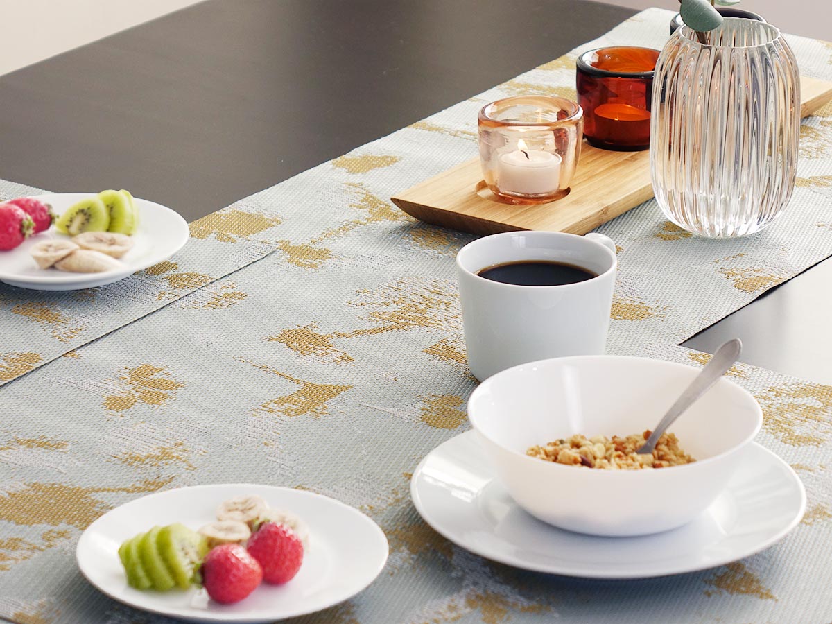 チルウィッチ ランチョンマット ボタニック｜大胆な花・草模様 ミント