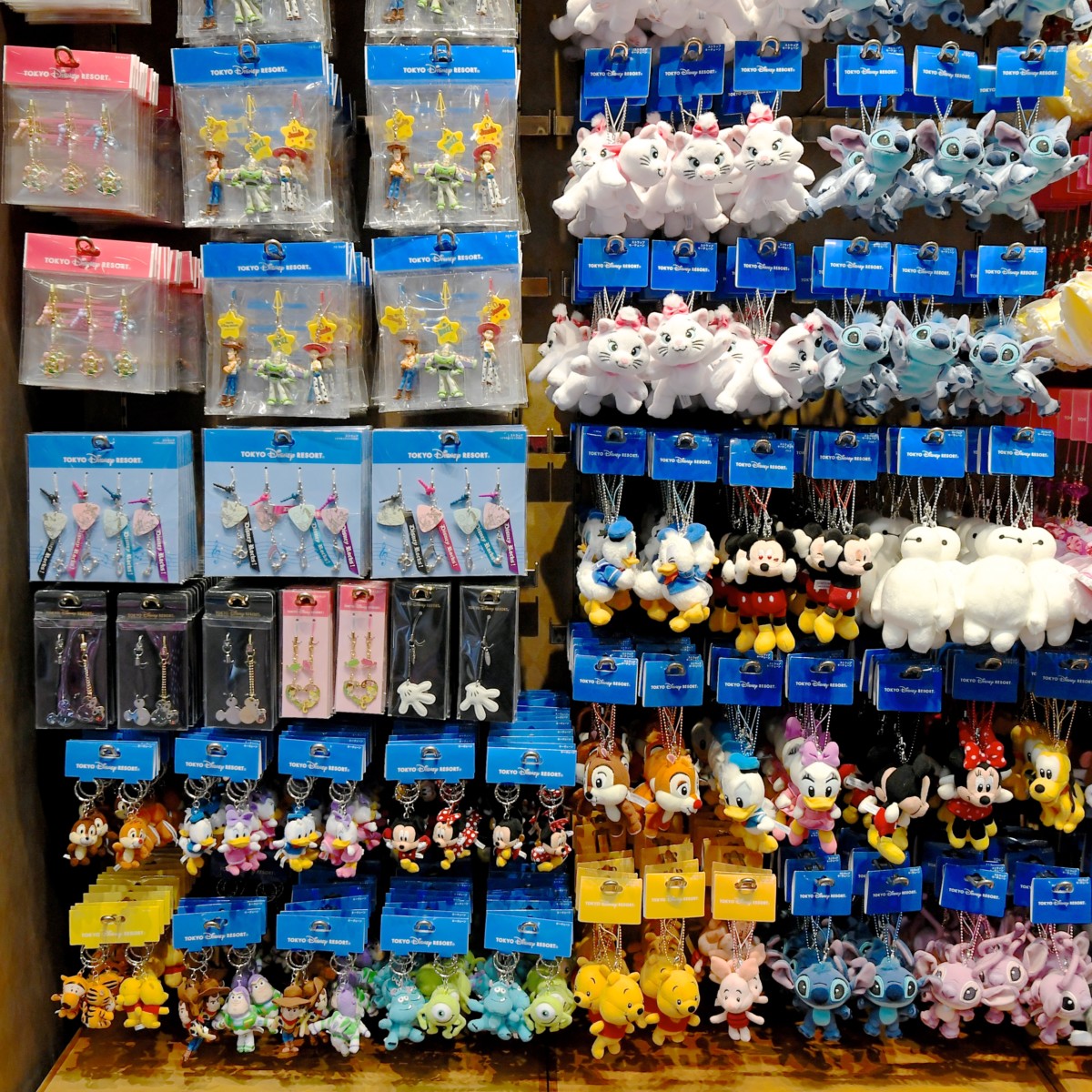 仲良しコンビのぬいぐるみ！東京ディズニーランド ペアキーチェーン -