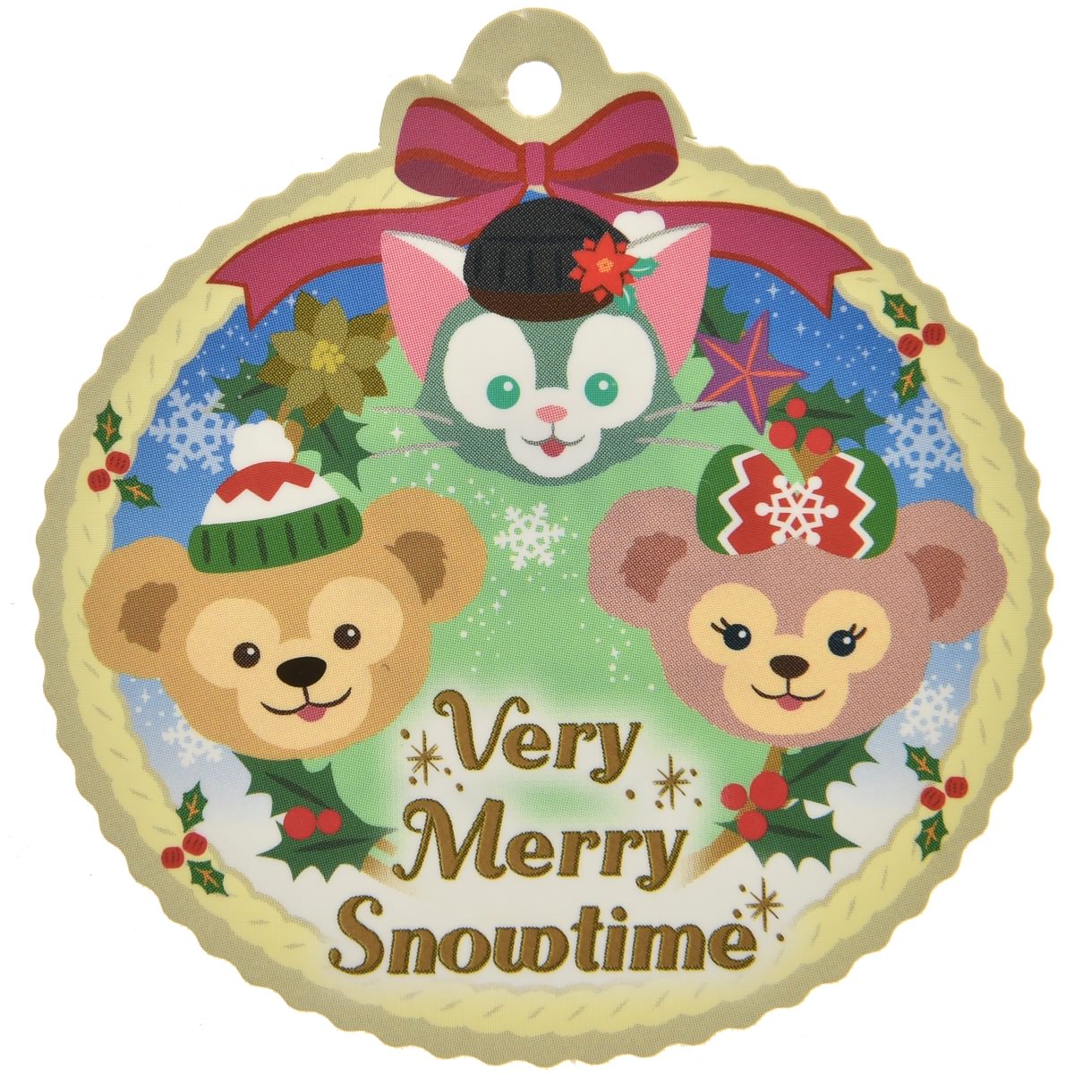 ベリーメリースノータイム☆ダッフィーのクリスマス2015ぬいぐるみバッジ -