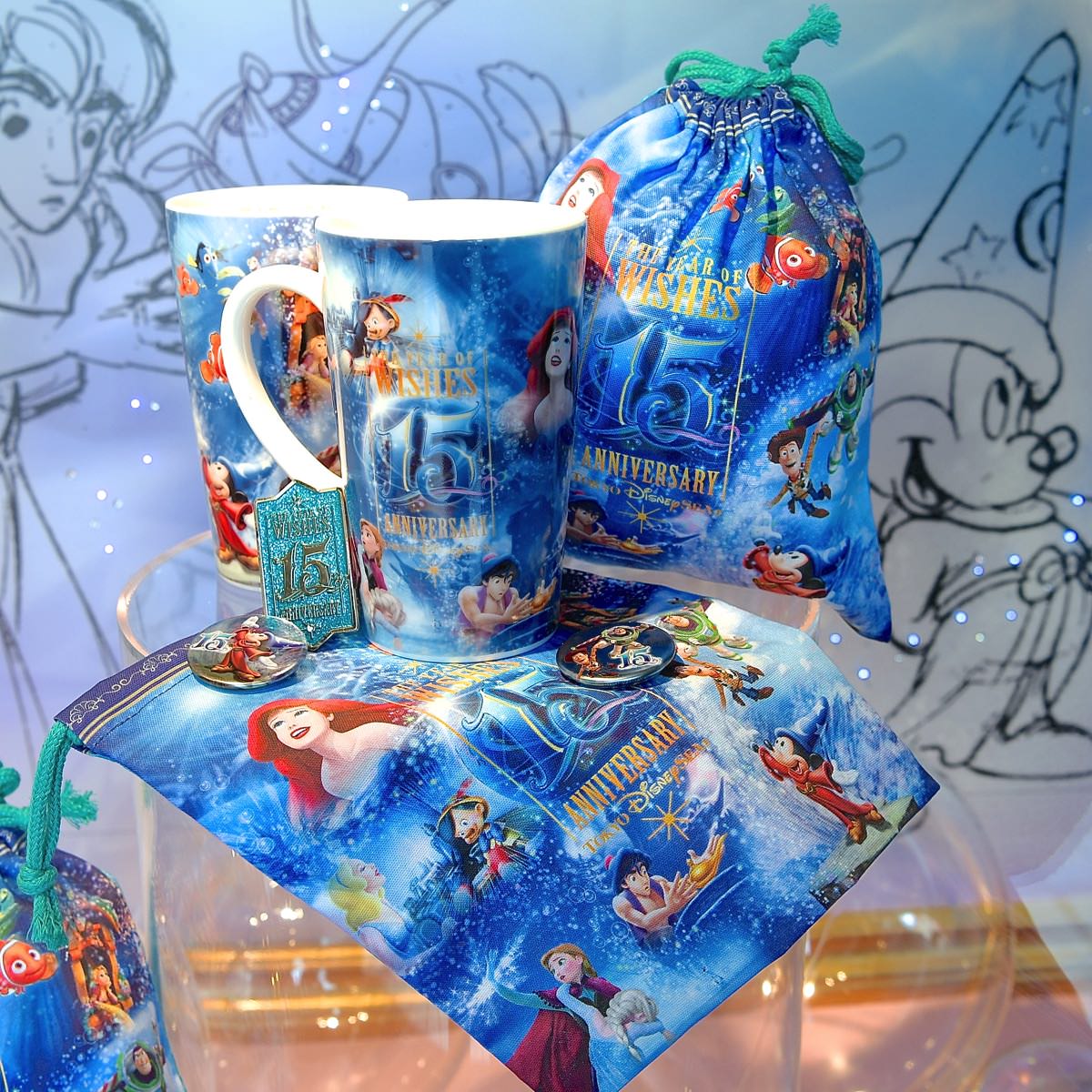 ウィッシュの瞬間をデザイン☆東京ディズニーシー15周年グッズ -