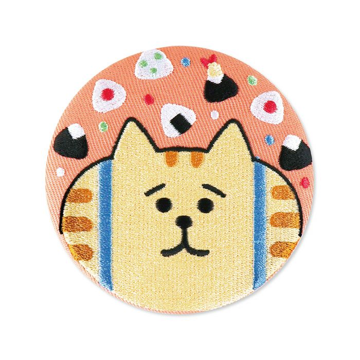 ごろごろにゃんすけ 刺繍缶ミラー 95468 ごろごろにゃんすけ