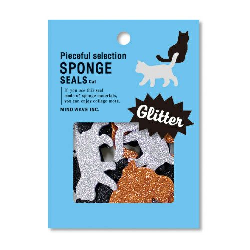 ピースフルセレクション スポンジシール 78495 ラメキャット