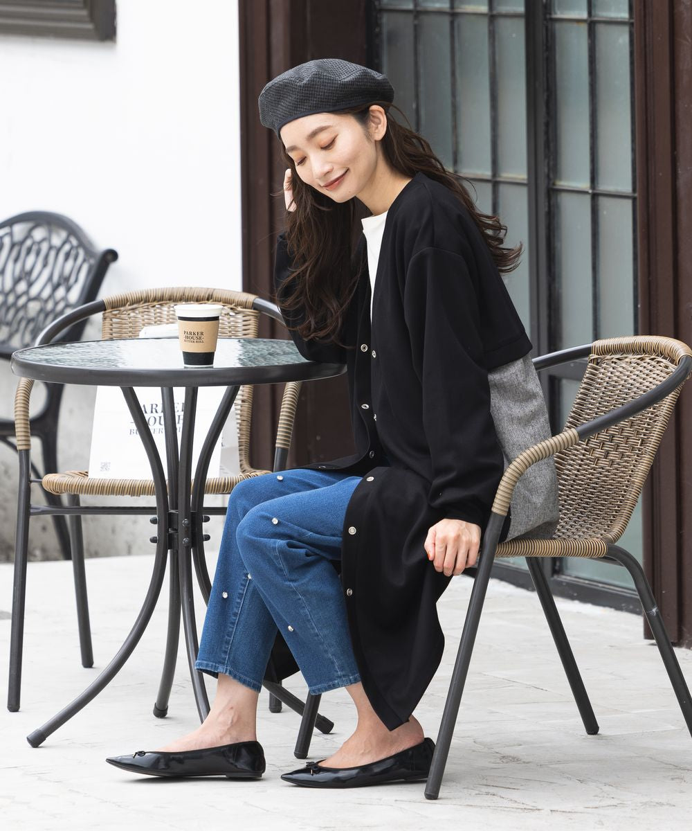 FONTLAB ツィード切替ダンボールニットコート – マインドウインド公式