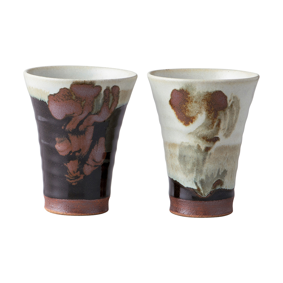 佐久間藤太郎窯＞益子焼 佐久間藤也作 フリーカップペア | 栃木県益子