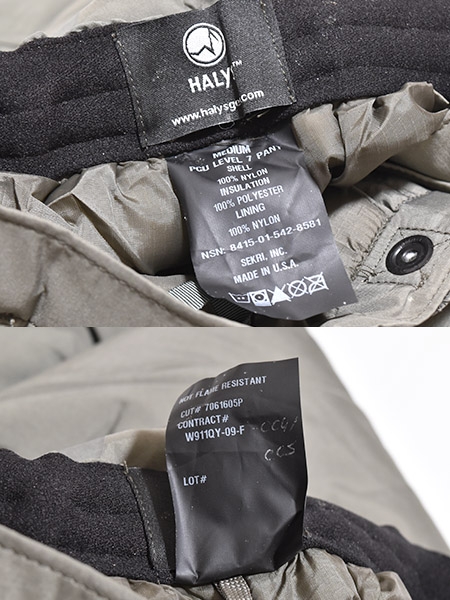米軍実物 HALYS SEKRI PCU Level7 コールドウェザー パンツ M 陸特