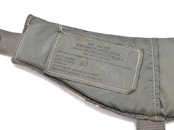 米軍実物 ACU OTV インターセプター ボディアーマー用 喉 パーツ