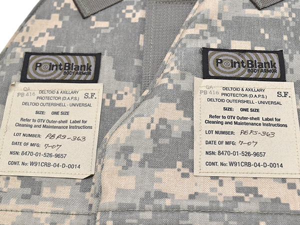 米軍実物 OTV DAPS Deltoid Protector ショルダー プロテクター ソフト