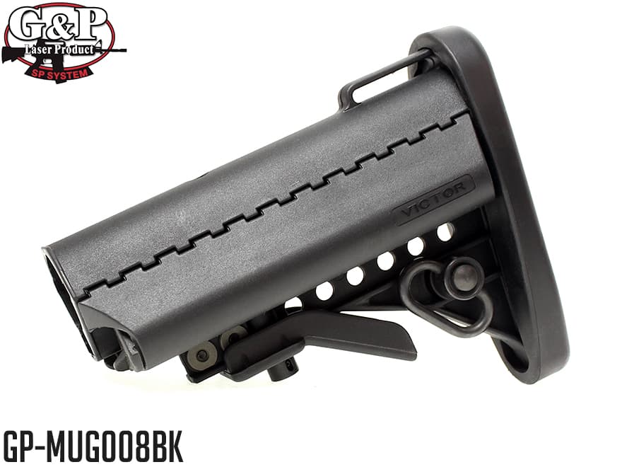 G&P VLT MODスタイル バットストック/BK for 東京マルイ GBB M4