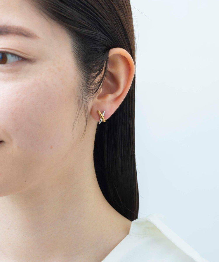 ピアス クロス コンビカラー（075404） ｜ women（ウィメンズ