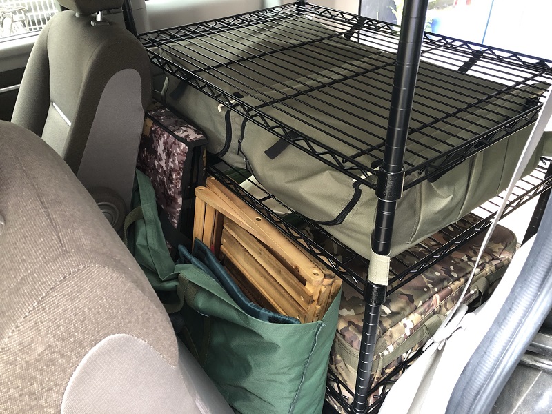 ホームエレクターでミニバン（ステップワゴン）の荷室ラックを作成