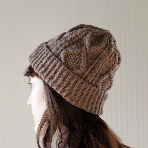 ケーブル模様の帽子 PDFパターン – moorit