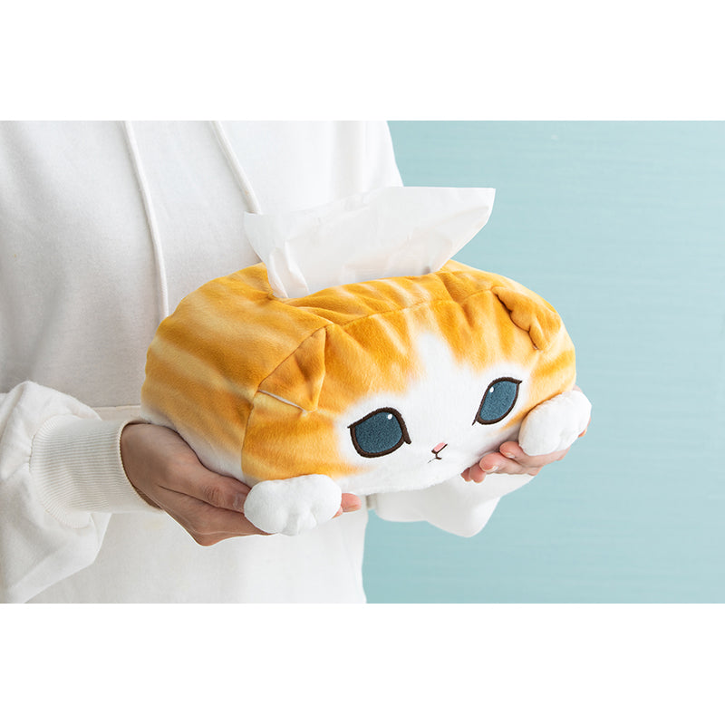 mofusand ぬいぐるみティッシュカバー (茶しまの顔アップ) | mofusand