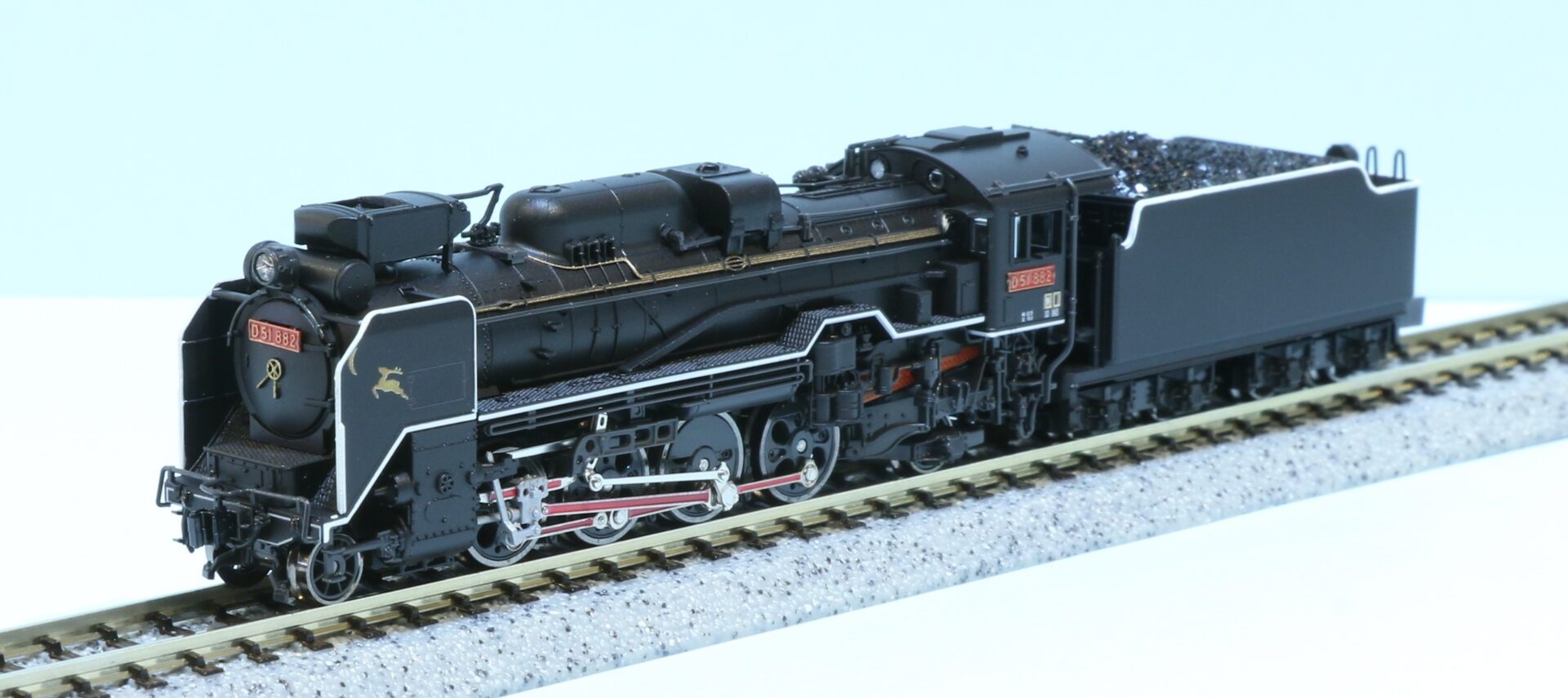 KATO】京都駅店特製品 D51形（882号機•月と鹿•奈良運転所•赤ロッド•赤