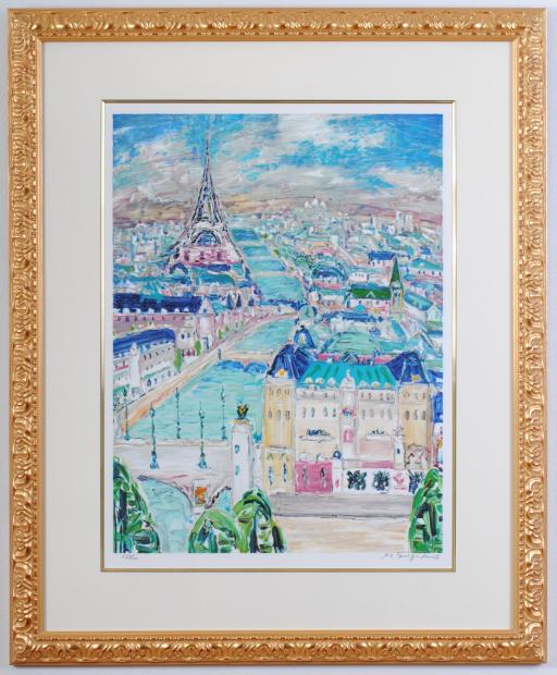 インテリアの絵画をリトグラフの版画で制作した鈴木マサハルの