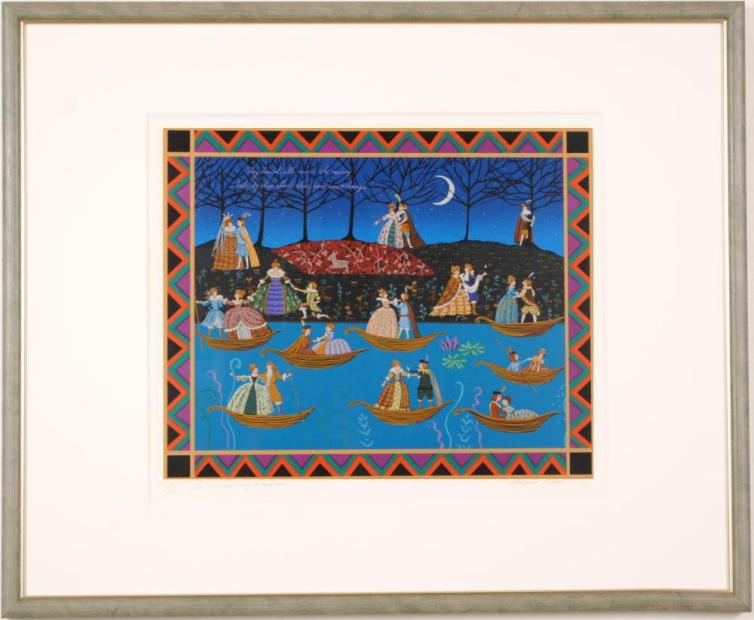 インテリアの絵画をシルクスクリーンの版画で制作した小澤摩純の